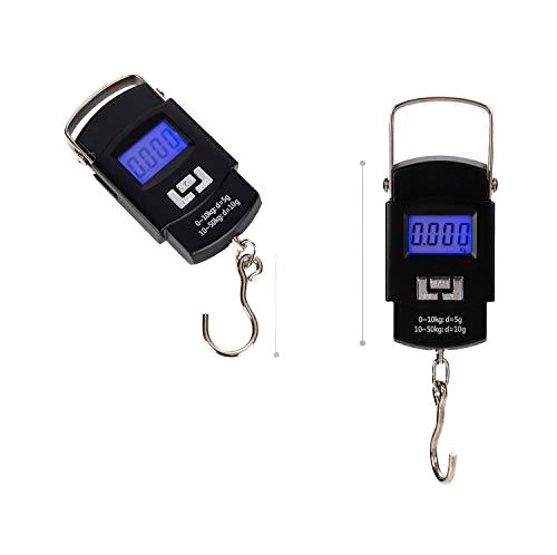 50kg 10g LCD Display Portable Electronic Balance Digital Fish Postal Hook Hanging Luggage Scale