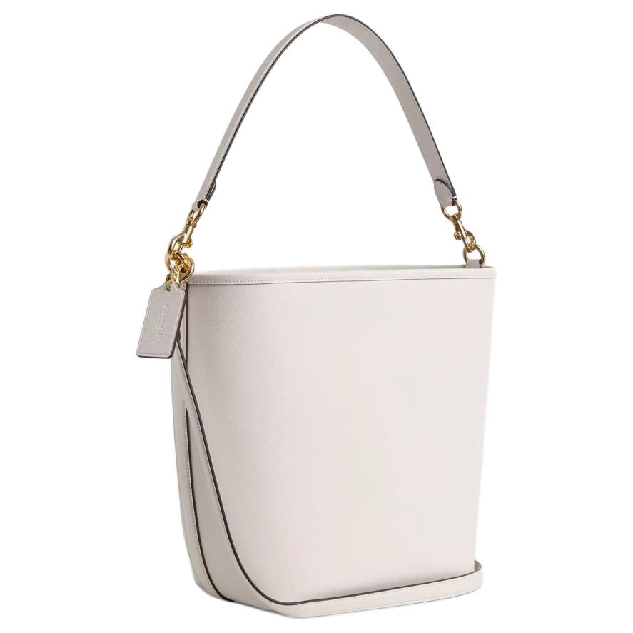 Coach City 34 Detachable Shoulder Strap Snap Closure Leather Crossbody Bag Large Women bags Chalk CT803-IMCHK