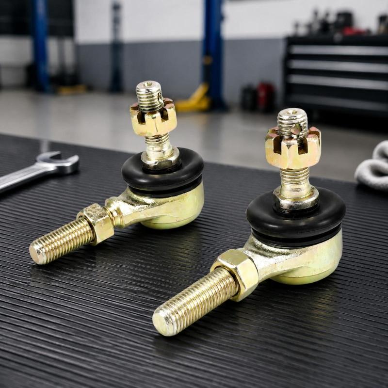 Go Kart Steering Ball Joint Replacement Pair, 10mm Main Pin Hole and 28mm Threaded End Length for 110-250cc Front End Linkage Repair Work
