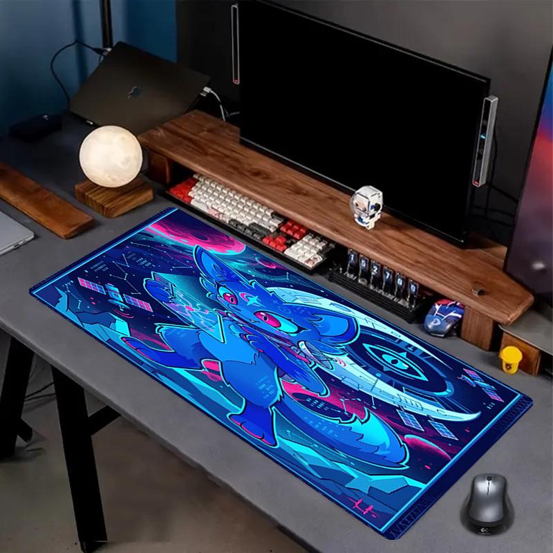 Cosmic Bot Crew Print Mouse Pad, Anti‑Slip Desktop keyboard Mat, for PC Laptop Gaming Working Daily Use, Cool Festival Surprise Gift
