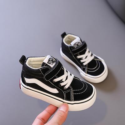 2025 Spring and Autumn New Children's Canvas Shoes Boys High-top Board Shoes Girls Casual Shoes Medium Children's Baby Cloth Shoes