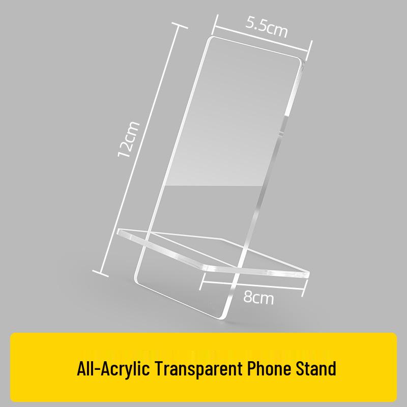 Transparent Acrylic Cute Folding Phone & Tablet Stand, Simple Ins Style, Desktop Holder