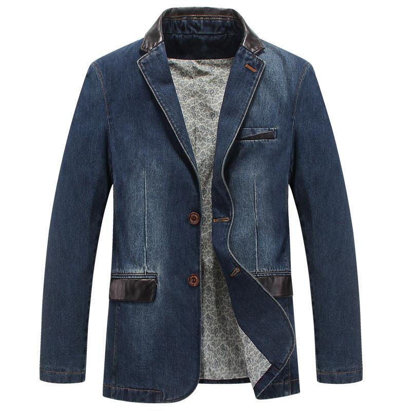 Men's Men's Denim Blazer Men's Large Size Fashion Small Suit