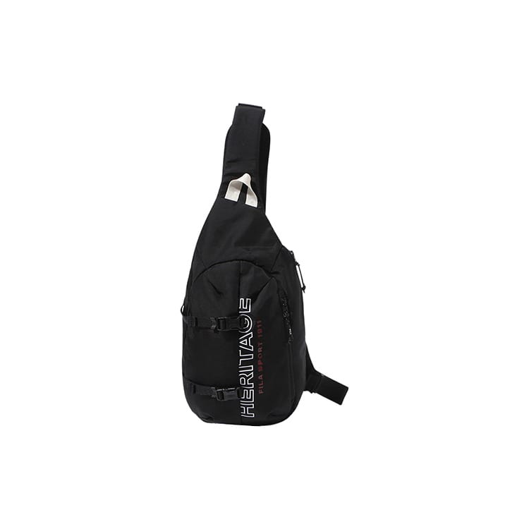Fila Nylon Shoulder Bag, Crossbody Bag, Sling Bag Unisex Black FS3BCF6325XBLK