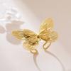 Teamer Cutout Butterfly Open Ring Stainless Steel Gold Color Ring Fashion Elegant Women's Jewelry Wedding Gift 2026 New In