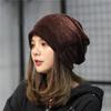 Women's Hat Skullies Beanies Polyester Knitted Hats Beanie Hat Winter Fleece Casual Velvet Women Beanies Hats