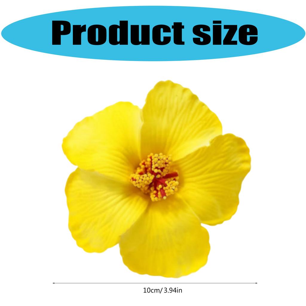 Siumlation Flower Hair Clip For Women And Girl Hibiscus Hair Barrette Hair Accessories For Vacation and Beach Parties