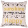 New You Are My Sunshine &Cotton Linen Leaning Cushion Throw Pillow Covers Pillowslip Case