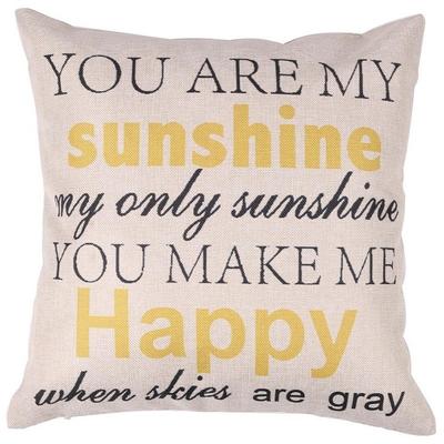 New You Are My Sunshine &Cotton Linen Leaning Cushion Throw Pillow Covers Pillowslip Case