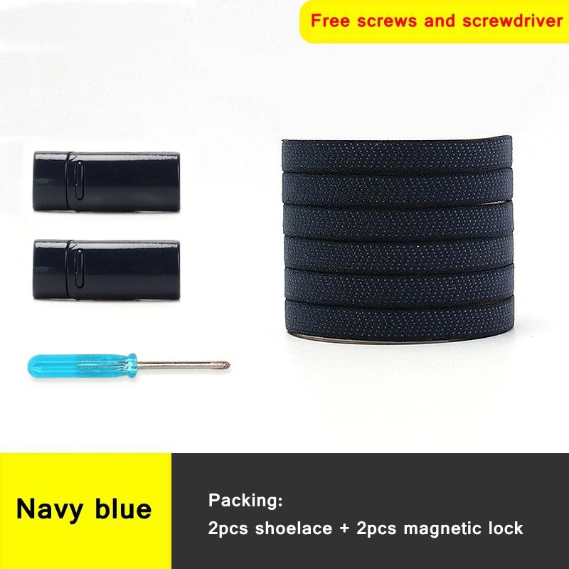Colorful Magnetic Lock elastic Shoelaces Without ties Elastic Laces Sneaker No Tie Shoe laces Kids Adult Flat Shoelace for Shoes