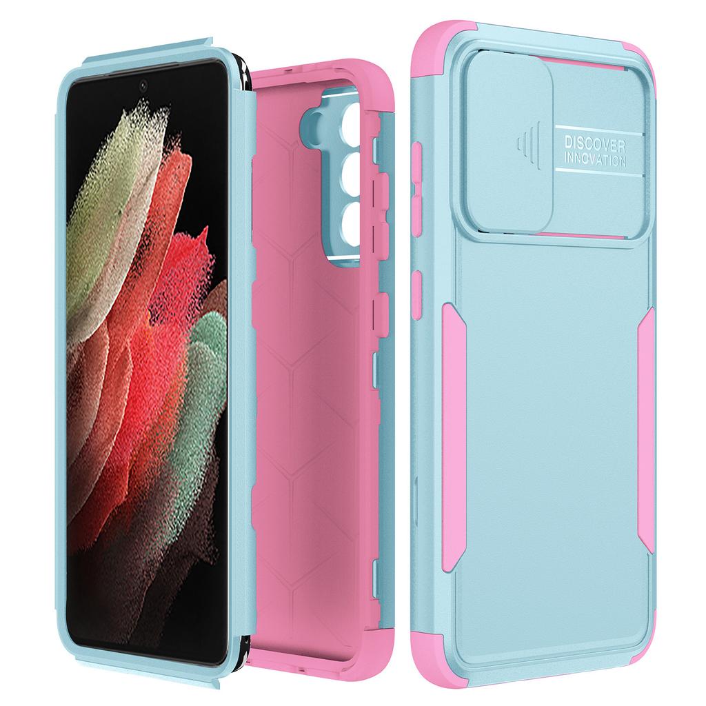 Für Samsung Handyhüllen mit einem Nischen-High-End-Gefühl, kreatives Schiebefenster-Design, sturzsichere Schutzhülle, All-Inclusive-Handyhülle