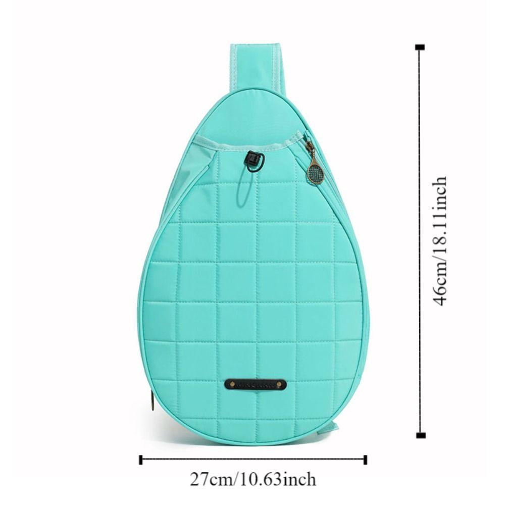 Large Capacity Tennis Crossbody Backpack Zipper Closure Adjustable Strap Lightweight Sling Bag Waterproof Organizer