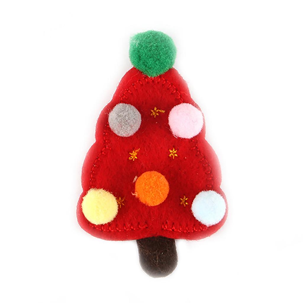 Soft Plush Toy Christmas Theme Adorable Fine Sewing Bite Resistant Stuffed Toy for Pets Type 5