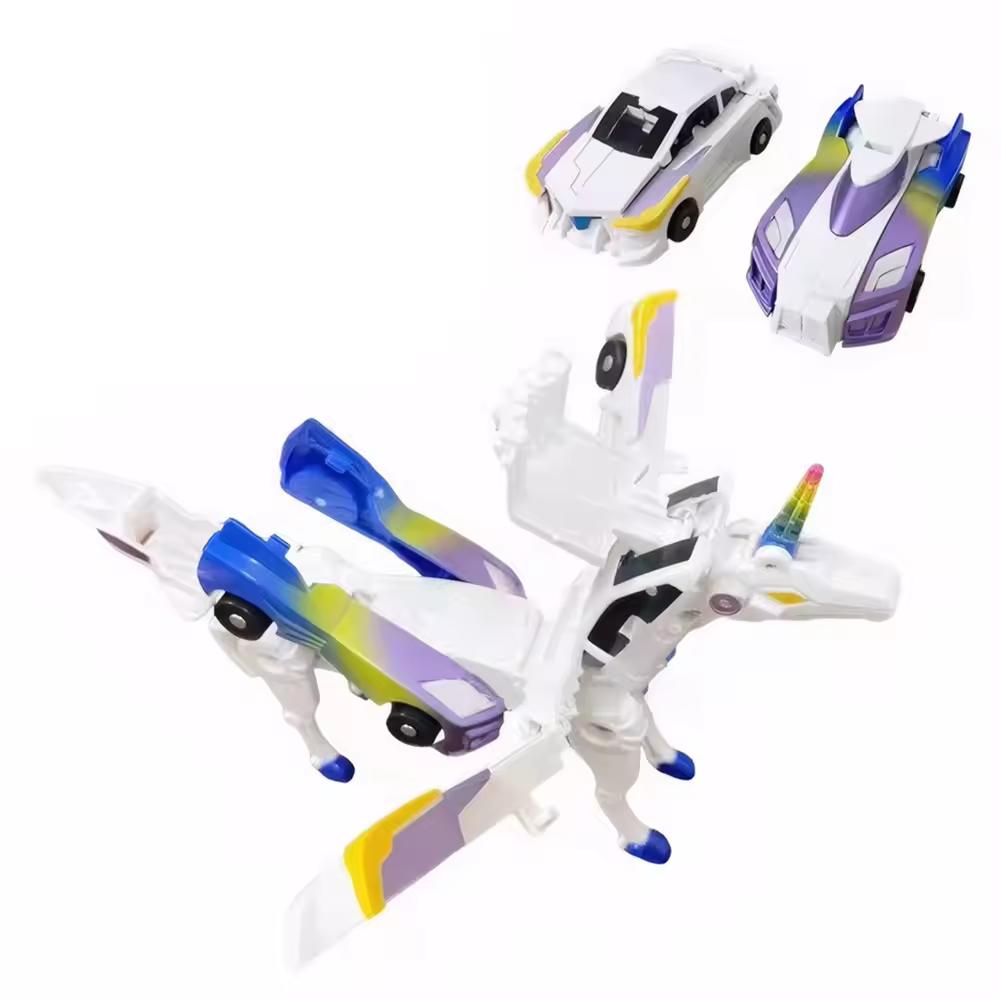 

Non-Toxic Unicorn Transformer : Magic Transformation Super Combination Car Toy 2 In 1 Kids Magnetic Collision Transforming Car Diy Toy