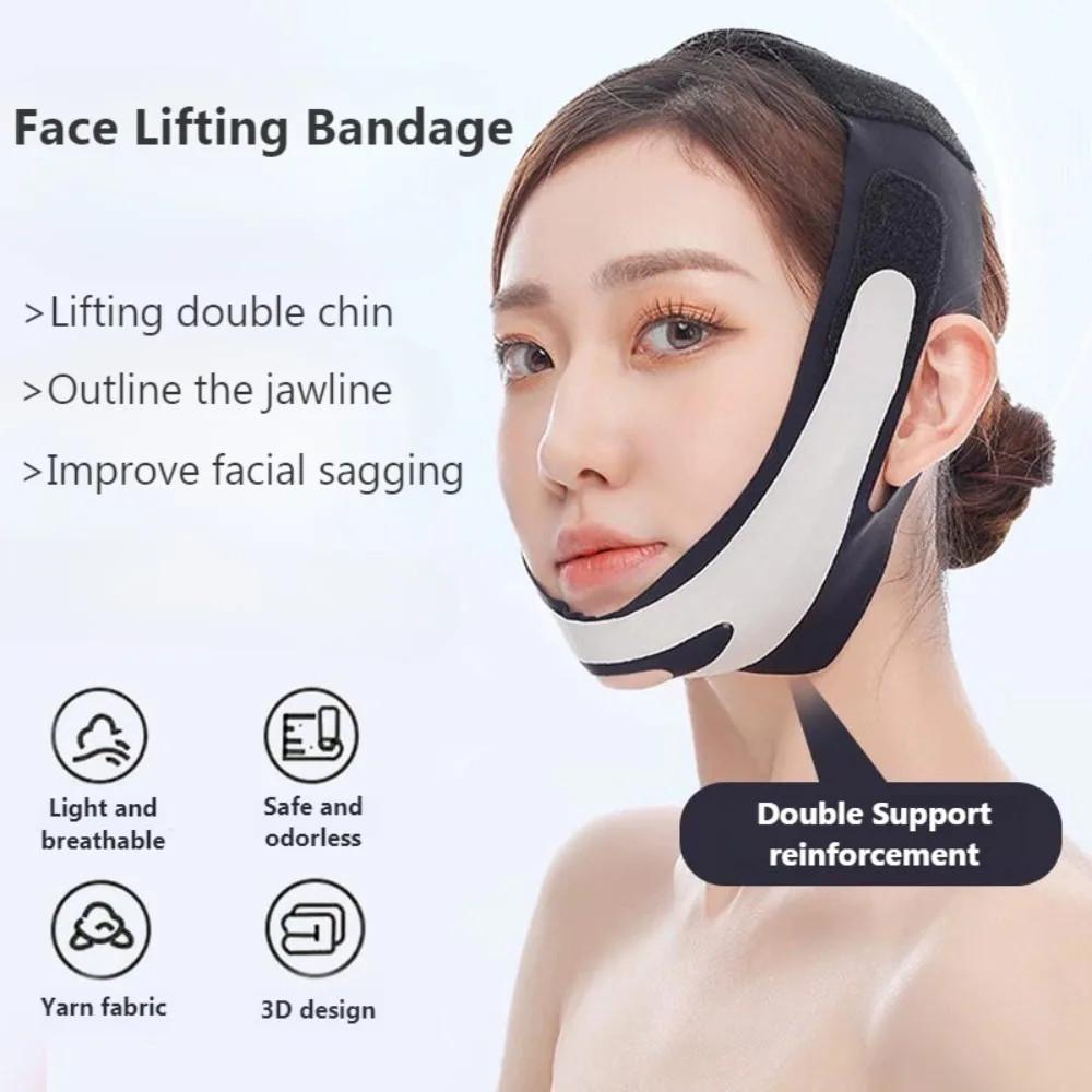Bandage Elastique Amincissant pour le Visage Ceinture de Lifting Facial V Line Shaper pour le Visage Réduit le Double Menton Anti-Rides Outil de Beauté pour Soin de la Peau