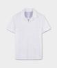 BROOKS BROTHERS Terry Cloth Fleece Jacquard Short Sleeve Polo (White) (Bbntmm7686Afm)