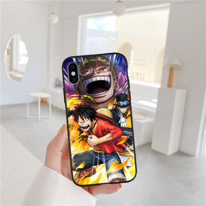 Anime One Piece Soft Shell Phone Case for Samsung Galaxy S20 S21 S22 Ultra FE + Plus A21S A22 A24 A25 A26 A30 A30S A31