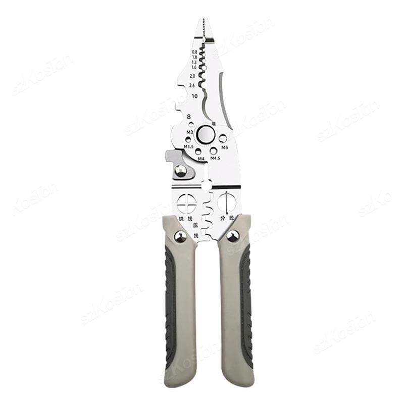 Multifunctional Wire Stripping Pliers Crimper Cable Cutter Electrical Pliers Industrial Grade Wire Crimping Cable Pulling Pliers