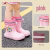 Cartoon Kids' Non-Slip Rain Boots with Drawstring, Lightweight and Elastic for Boys and Girls