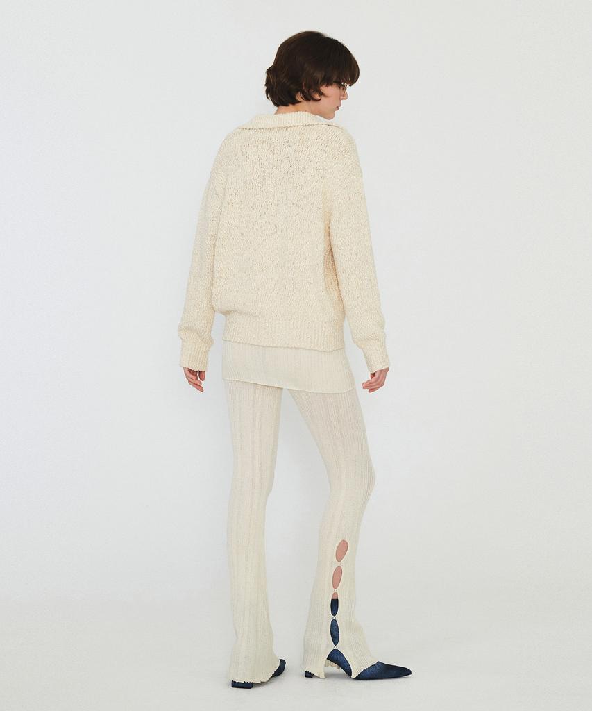 Daiaegeuneol Open Collar Overfit Knit (Ivory)