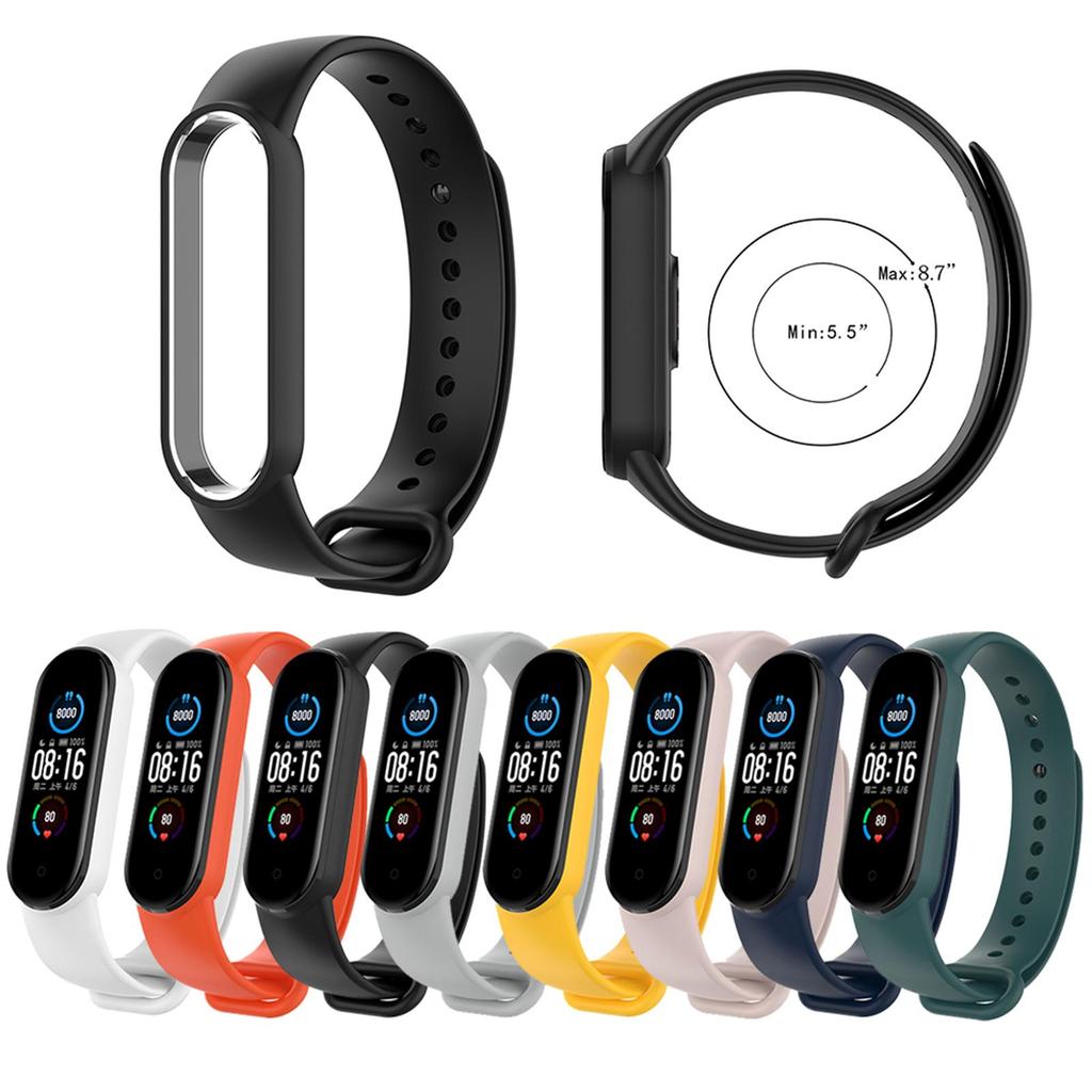 Silicone Strap Replacement Wristband for Xiaomi Mi Band 6 Smart Bracelet Watch Band Accessory Sport Loop