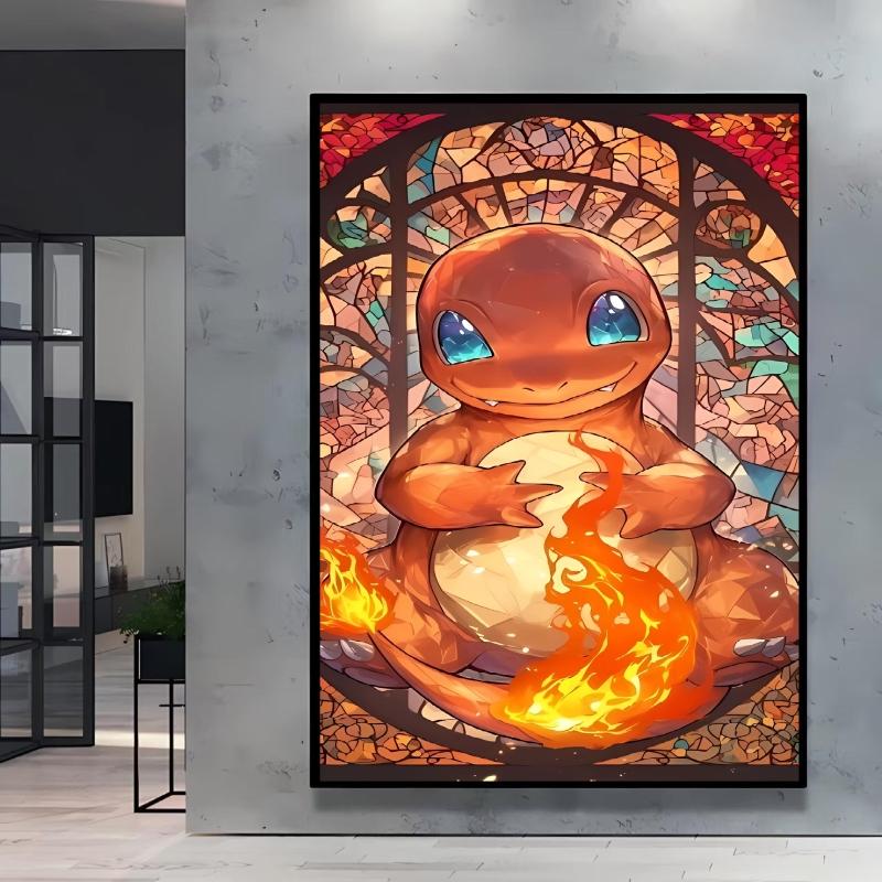 Modern and Stylish Pokemon Mew Decorative Paintings with Bright and Long Lasting Colors Adding A Touch of Brightness To Wall