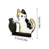 Cat Whisker Keepsake Magnet Kitten Pushing A Vase Acrylic Refrigerator Magnet Kitten Whisker Organizer Magnetic Decor Sticker
