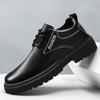 Spring Men's Shoes Work Shoes New Business Waterproof Black Leather Shoes Chef Shoes Men's Versatile Thickness Board Shoes