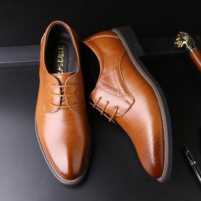 Męskie formalne buty skórzane Klasyczne brytyjskie buty biznesowe ze skóry bydlęcej