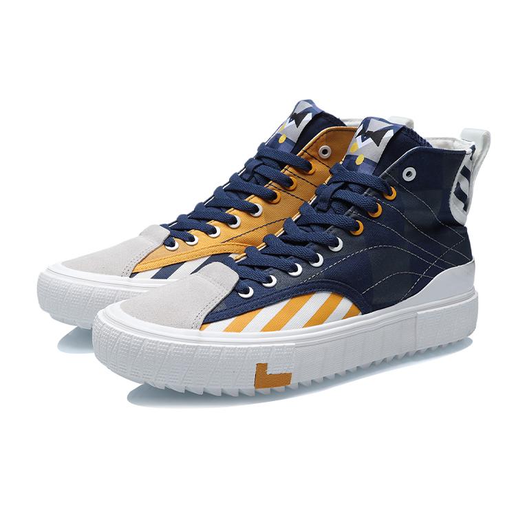 Li Ning X Disney Canvas Hi Shoes 'Navy Yellow White' AGCR179-2