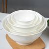 Kangfutao Pure White Ceramic High-Foot Rice Bowl