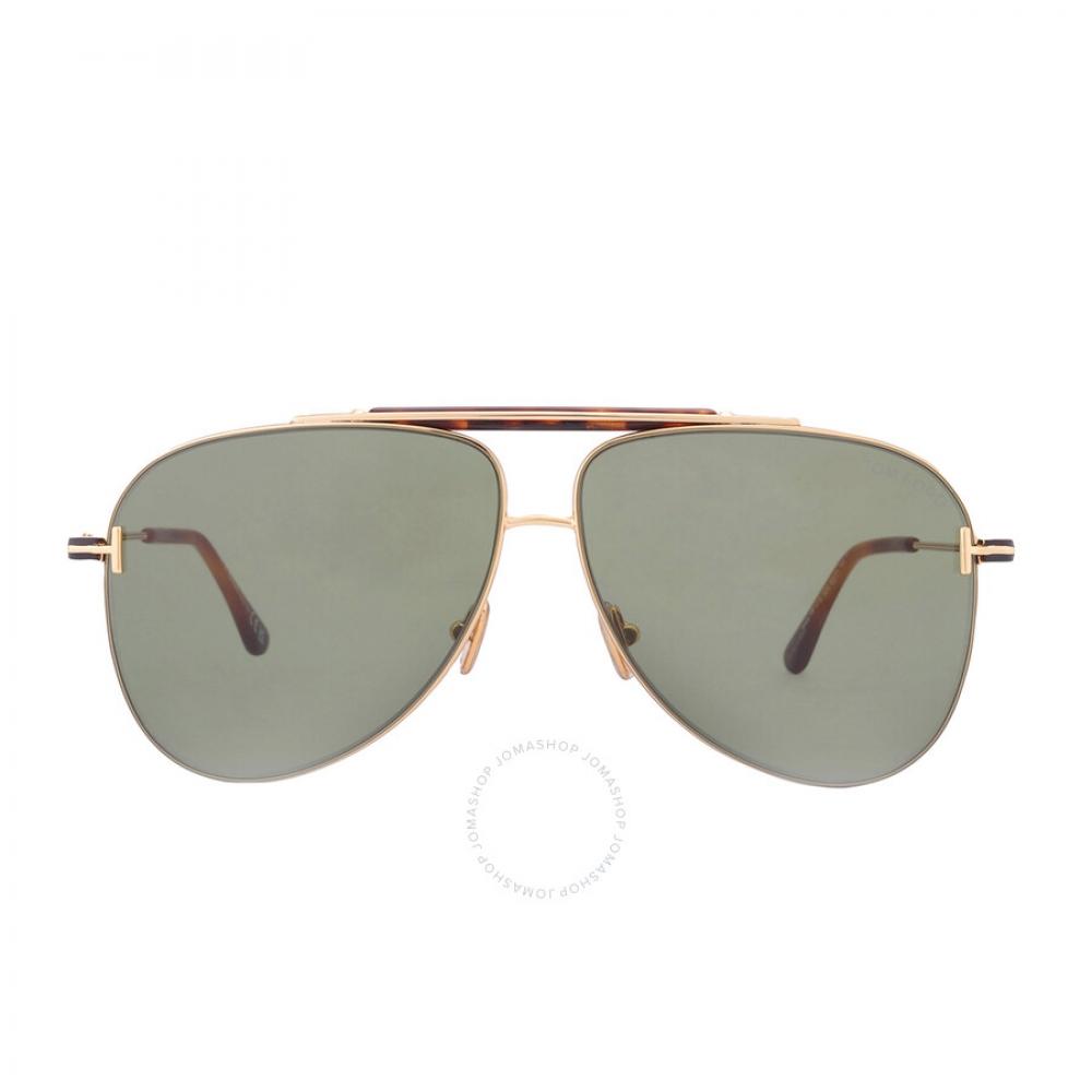 

Tom Ford Brady Green Pilot Мужские солнцезащитные очки FT1018 30N 60