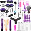 7/10/12/35pcs BDSM Bondage Restraint Kit Bullet Vibrator Handcuff Whip Mouth Gag Anal Bead Butt Plug Adult Game
