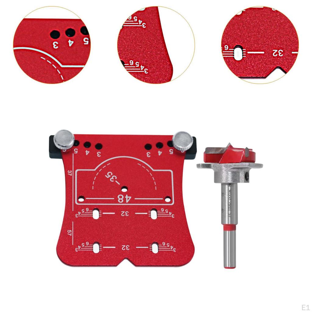 35mm Hinge Hole Opener Door Panel Jig Woodworking DIY Tool Flexible Aluminum Alloy