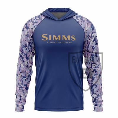 SIMMS New, Men's Long Sleeve, Hooded Fishing Suit Outdoor Sports UV Protection Upf 50 + Fishing Suit