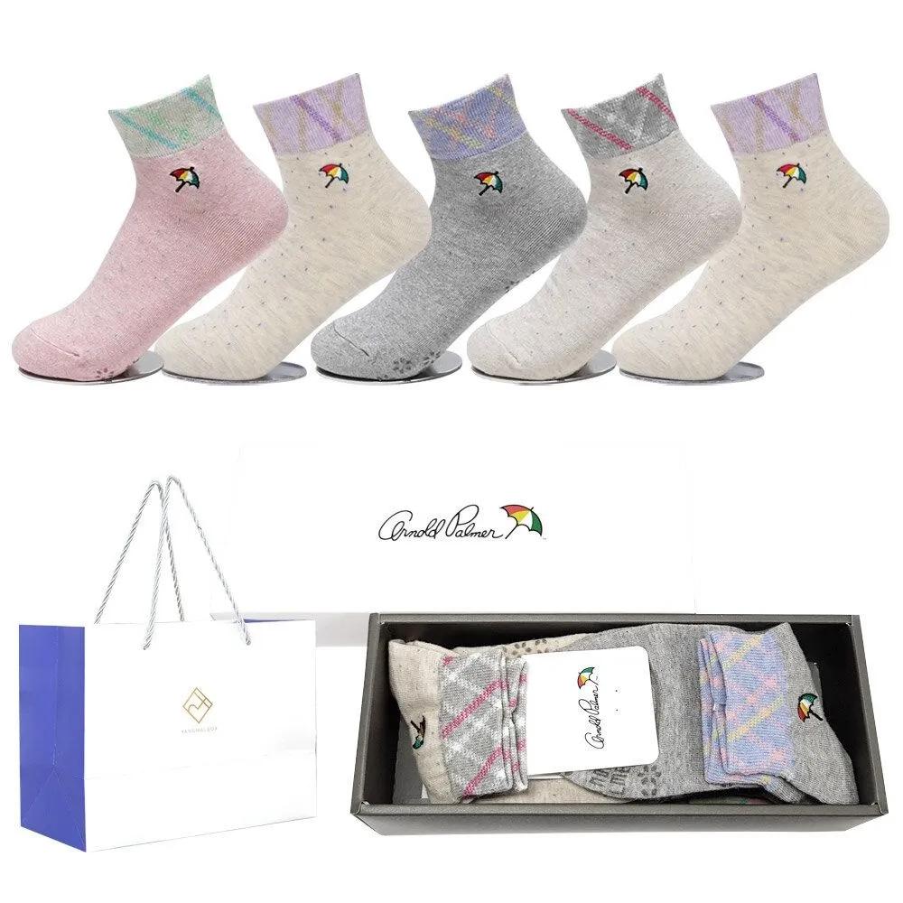 Arnold Palmer Non-slip Women's Sock Gift Set (5 Pairs) AP6604 Cotton Socks