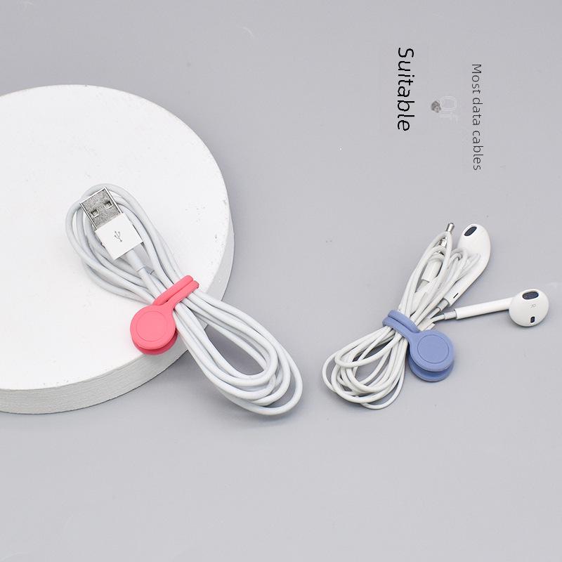 Universal Magnetic Cable Organizer: Portable Anti-Winding Charging and Storage Solution for Headphones and Data Cables