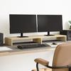VidaXL Monitor Stand Sonoma Oak 100x27x10 Cm Engineered Wood, Monitor Stand for Desk, Shelf 854654