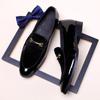Leather Shoes Men  Business Oxford  Breathable Patent Leather Formal Shoes Plus Size Man Office Wedding Flats Male Black