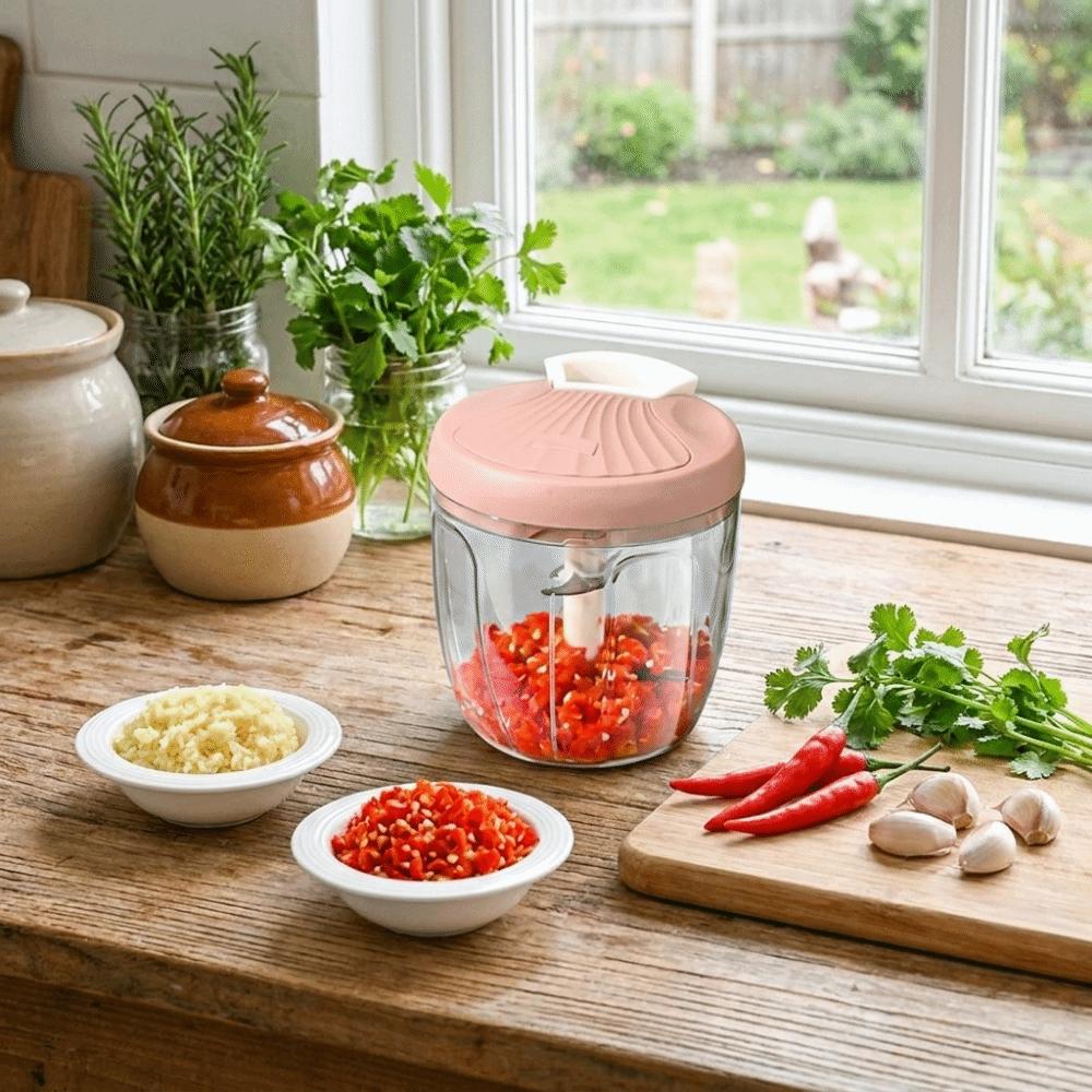 Tritatutto Alimentare Multifunzione 500/900ML Tritaglio Aglio Manuale Spremi Aglio Cucina