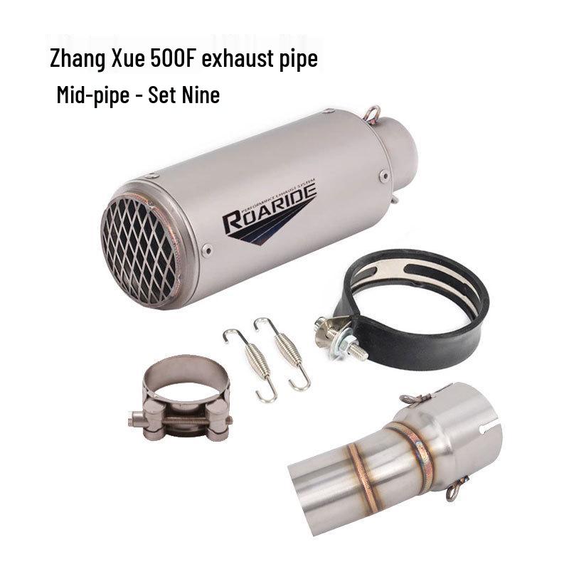 Zhangxue 500F Motorcycle Retro Mid-Pipe Tailpipe