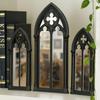 Decorazioni murali con Finestra ad Arco Cattedrale Rustica Cornice di Finestra Finta Decorativa da Fattoria Finestra Tradizionale con Cornice in Legno Regalo