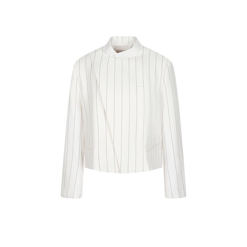 Women's Striped Loose Fit Short Blazer
