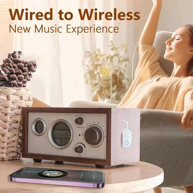 Wireless Sound Adapter Bluetooth-compatible 5.3 Transmitters Receiver for TV and Airplanes Connectings Up To 2 Headphones