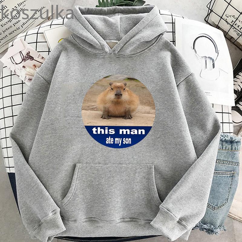 Mikina s kapybarou Vtipná kapybara Toto Unisexové tričko sežralo mého syna Vlastní mikiny Unisexové mikiny Potištěné kapuce Oblečení s dlouhým rukávem