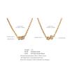 Yhpup Delicate Shiny Cubic Zirconia Pendant Necklace Temperament Stainless Steel Collarbone Chain Premium Jewelry New