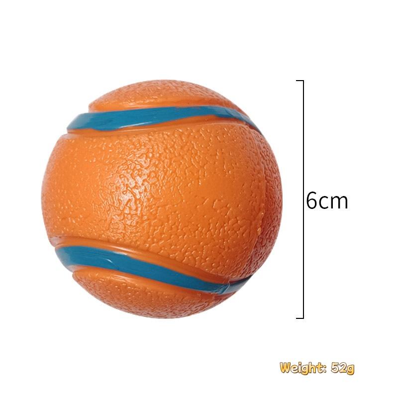 Indestructible Squeaky Ball Dog Toy Chew Resistant Bouncy Tennis Ball for Interactive Training Play for Aggressive Chewers
