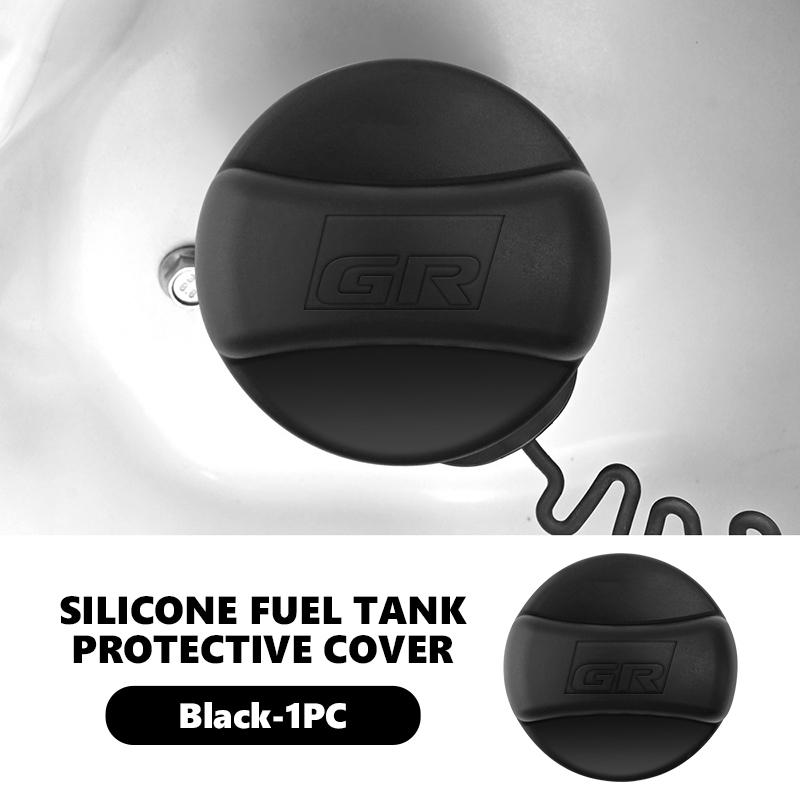 For Toyota Car Fuel Tank Cover Silicone Protective Cover Decorative Accessories CHR Land Cruiser RAV4 Camry Fortuner Venza