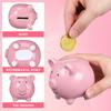Green Ceramic Piggy Bank Saving Pot Money Box Nursery Decoration for Baby Boy Girl Encourages Savings Rubber Stopper Table Shelf