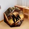 1 PC Automatic Folding Umbrella - Retro Brown Bear Pattern, Portable & Foldable Design with 8 Ribs, Christmas Birthday Gifts